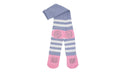 Collant Antidérapant Bébé "À Quatre Pattes" Gris Bleu Coton Écologique