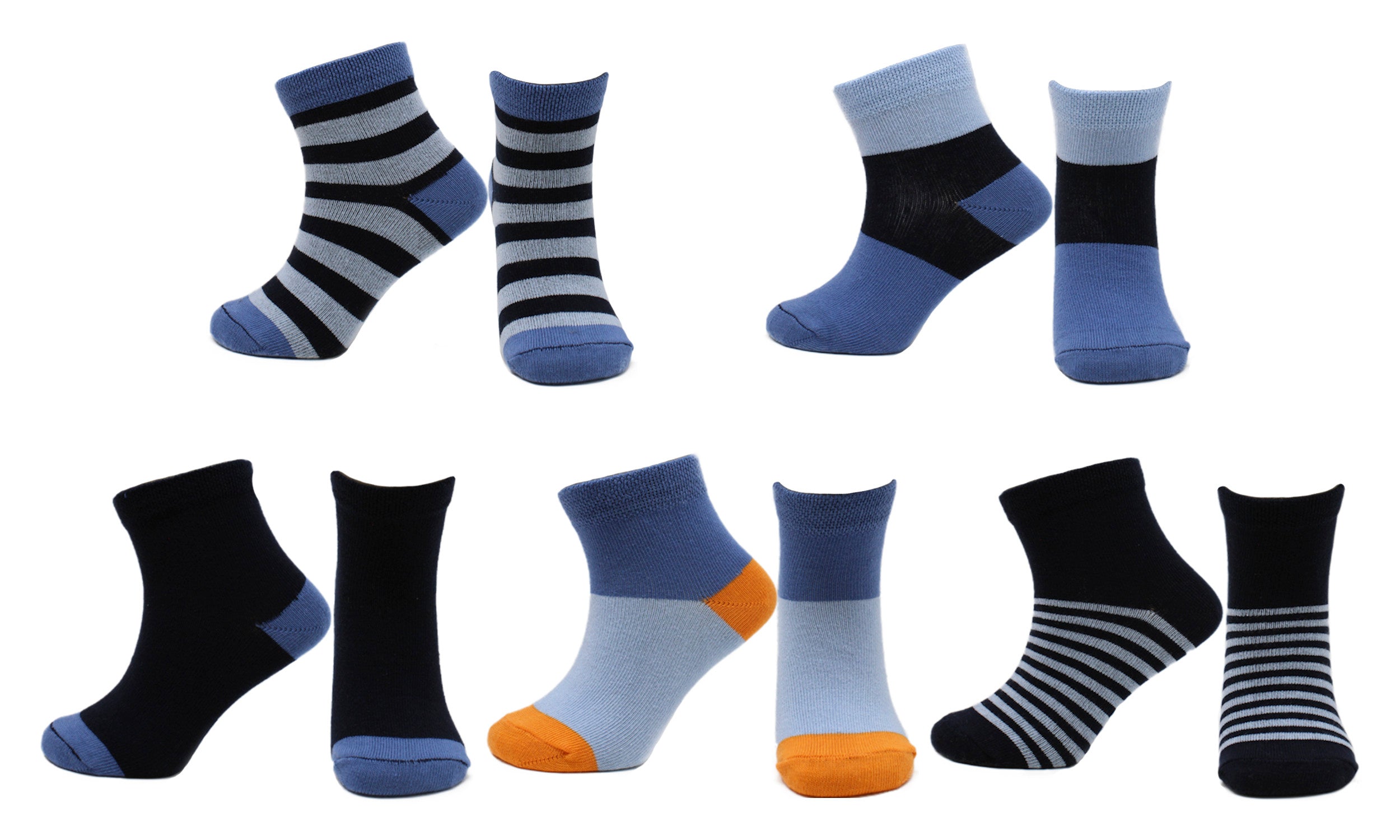 Chaussettes Garçon Ciel et Mer Coton Écologique - Bleu (5 paires)